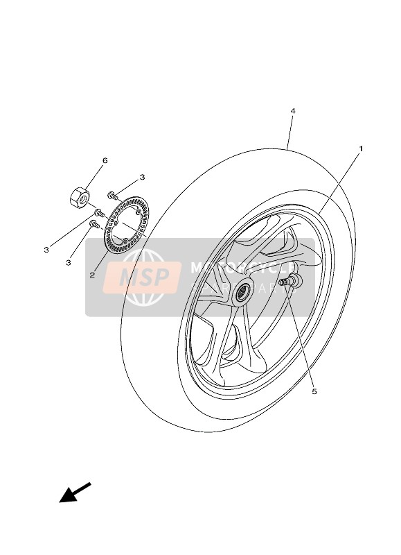 Roue arrière